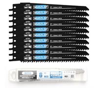 MUOZLOP Lot de 10 lames de scie sabre 150 mm, 6 TPI pour scie sabre à bois, lames de scie sabre (10, 6TPI, 150 mm)