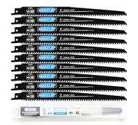 MUOZLOP Lot de 10 lames de scie sabre 225 mm, 6 TPI lames de scie sabre, pour bois lames de scie sabre (10, 6 TPI, 225 mm)