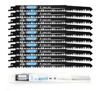 MUOZLOP Lot de 10 lames de scie sabre 240 mm, 5 lames de scie sabre TPI pour scie sabre à bois (10, 5TPI, 240 mm)