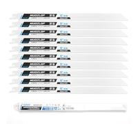 MUOZLOP Lot de 10 lames de scie sabre de 300 mm, 18 TPI, pour scie sabre à bois/métal (10, 18 TPI, 300 mm)