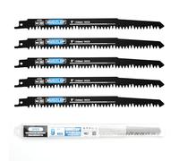 MUOZLOP Lot de 5 lames de scie à réciprocation de 240 mm, 5 TPI lames de scie pour bois