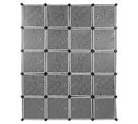 MUPAI Armoire Pratique et modulable, Armoire compacte pour Objets personnels, vêtements, Chaussures, Jouets et Livres (20 Cubes)