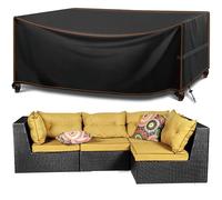 MUPAS Housse de protection pour meubles de jardin - Imperméable - Coupe-vent - En tissu Oxford 420D - Améliorée - Pour canapé d'extérieur - Tables de jardin, chaises et ensembles de meubles - 242 x