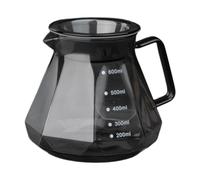 Mupingfenglan Cafetière En Verre Résistant à La Chaleur, Au Design élégant et Dotée D'une Graduation Pratique jusqu'à 600 Ml, Idéale pour Le Bureau et La Ma, Noir