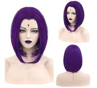 MUPUL Perruque courte violette pour femme - Pour cosplay - Pour Halloween