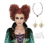 MUPUL Wenifred Sandesoon Perruque courte bouclée en forme de cœur rouge cuivré pour femme