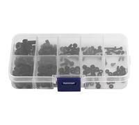 muqeu 150Pcs M2 M2.5 M3 M5 Nylon Hex vis Boulon ecrou rondelle Standoff Kit d'Assortiment noir
