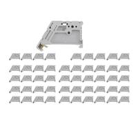 muqeu 50 Pieces Bouchon d'extremite du bornier DIN 35mm50 Rail DIN Clips de de butee - Gris