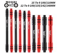 MUQZI adaptateur d'essieu traversant 12 à 9mm 110 135 142 148mm 15 à 9 100mm a à dégagement rapide pour roue avant et arrière de vélo de route vtt 12 To 9 135mm Red