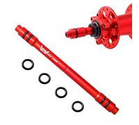 MUQZI Adaptateur QR pour vélo de 12 à 9 mm, Adaptateur de moyeu de Roue Avant de 142 mm, à dégagement Rapide pour VTT Rouge