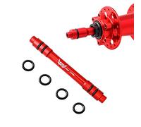 MUQZI Adaptateur QR pour moyeu de roue avant de 12 à 9 mm - 100 mm - Dégagement rapide pour VTT et route - Rouge