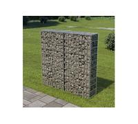 Mur À Gabion Avec Couvercles Acier Galvanisé 100x20x100 Cm