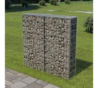 vidaXL Mur à gabion avec couvercles 143578 — Acier galvanisé 100x20x100 cm