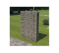Mur à gabion avec couvercles Acier galvanisé 100x20x150 cm