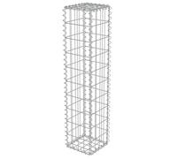 Mur À Gabion Avec Couvercles Acier Galvanisé 20 X 20 X 100 Cm