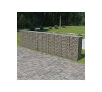 Mur à gabion avec couvercles Acier galvanisé 600 x 50 x 150 cm
