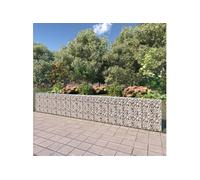 Mur à gabion avec couvercles Acier galvanisé 600x30x100 cm