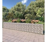 Mur à gabion avec couvercles Acier galvanisé 600x30x100 cm Argenté G