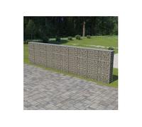 Mur à gabion avec couvercles Acier galvanisé 600x30x150 cm