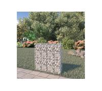 Mur à gabion avec couvercles Acier galvanisé 80x20x100 cm