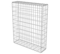 Mur À Gabion Avec Couvercles Acier Galvanisé 80x20x100 Cm