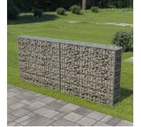 vidaXL Mur à gabion Argent 200 x 20 x 85 cm Acier galvanisé Capacité 1400 kg/m³