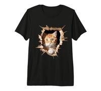 Mur Amusant Trompe-l'œil Illusions-Funny T-Shirt Haut de Gamme