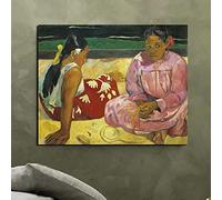 Mur Art Toile Affiches Imprimer Peinture Paul Gauguin Deux Femmes Décoratif Abstrait Photos Pour Bureau Chambre Décor À La Maison 60x80 CM Sans Cadre