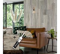 Mur bois intérieur Vinyle + Colle WallArt | 15 Planches : 2,09 m² de Lambris Imitation Bois | Bardage Bois Vinyle | WallArt