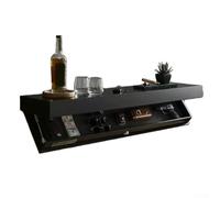 Mur caché en bois avec compartiment secret (noir) - Solution de rangement élégante pour la maison et le bureau, design moderne, gain de place, idéal pour les clés, le courrier et plus encore