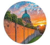 Mur de Berlin 1000 Pièces Jigsaw Puzzles Puzzle Circulaire pour Adultes Et Enfants Encastrement Parfait Jeu D'Intelligence De l'art De La DécoRat ION Moderne 1000pcs (67.5x67.5cm)