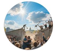 Mur de Berlin 1000 Pièces Jigsaw Puzzles Puzzle Rond pour Adultes Et Enfants Cadeaux Jeu D'Intelligence De l'art De La DécoRat ION Moderne 1000pcs (67.5x67.5cm)