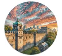 Mur de Berlin 1000 Pièces Jigsaw Puzzles Puzzle Rond pour Adultes Et Enfants Cadeaux Jeu D'Intelligence De l'art De La DécoRat ION Moderne 1000pcs (67.5x67.5cm)
