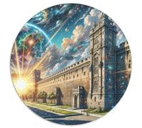 Mur de Berlin 1000 Pièces Puzzle Circulaire pour Adultes Et Enfants Cadeaux Jeu D'Intelligence De l'art De La DécoRat ION Moderne 1000pcs (67.5x67.5cm)