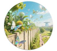 Mur de Berlin 1000 Pièces Puzzle Circulaire pour Adultes Et Enfants Décompression Jeu D'Intelligence De l'art De La DécoRat ION Moderne 1000pcs (67.5x67.5cm)