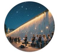 Mur de Berlin 1000 Pièces Puzzle Circulaire pour Adultes Et Enfants Encastrement Parfait Jeu D'Intelligence De l'art De La DécoRat ION Moderne 1000pcs (67.5x67.5cm)