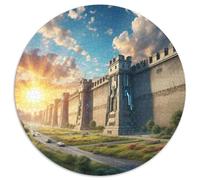 Mur de Berlin 1000 Pièces Puzzle Circulaire pour Enfants Décompression Jeu D'Intelligence De l'art De La DécoRat ION Moderne 1000pcs (67.5x67.5cm)