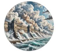 Mur de Berlin 1000 Pièces Puzzle Puzzles Ronds pour Enfants Décompression Jeu D'Intelligence De l'art De La DécoRat ION Moderne 1000pcs (67.5x67.5cm)