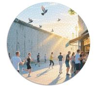 Mur de Berlin 1000 Pièces Puzzles Classiques Puzzle Rond pour Adultes Et Enfants Décompression Jeu D'Intelligence De l'art De La DécoRat ION Moderne 1000pcs (67.5x67.5cm)