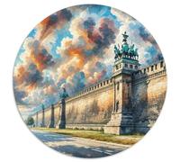 Mur de Berlin 1000 Pièces Puzzles Classiques Puzzle Rond pour Enfants Encastrement Parfait Jeu D'Intelligence De l'art De La DécoRat ION Moderne 1000pcs (67.5x67.5cm)