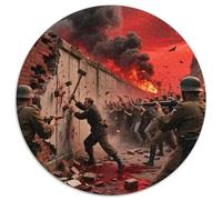 Mur de Berlin 1000 Pièces Puzzles Classiques Puzzle Rond pour Enfants Encastrement Parfait Jeu D'Intelligence De l'art De La DécoRat ION Moderne 1000pcs (67.5x67.5cm)