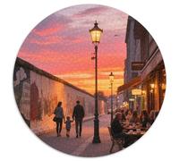 Mur de Berlin 1000 Pièces Puzzles Classiques Puzzles Ronds pour Adultes Et Enfants Cadeaux Jeu D'Intelligence De l'art De La DécoRat ION Moderne 1000pcs (67.5x67.5cm)