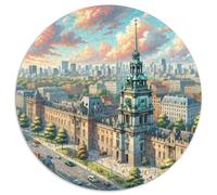 Mur de Berlin 1000 Pièces Puzzles Classiques Puzzles Ronds pour Enfants Décompression Jeu D'Intelligence De l'art De La DécoRat ION Moderne 1000pcs (67.5x67.5cm)