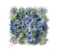 Mur de fleurs artificielles pour décoration de mariage et toile de fond de fête, arrangement floral en plastique avec style jardin Monet, entretien et (C) 30 x 30 x 5 cm