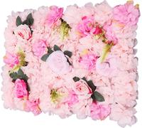 Mur de fleurs, construction réaliste en soie et plastique, design DIY, lumières LED