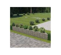 Mur de gabion Acier galvanisé 450x30x50 cm