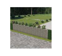 Mur de gabion Acier galvanisé 630x30x100 cm