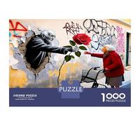Mur de roses anciennes 1000 Pièces Puzzle Amour éternel Puzzle Adultes Carton Recyclé - Activité Éducative Sympa, Jeu À La Maison, Super Cadeau Pour Les Familles Qui Adorent Les Puzzle 52x38cm/1000pcs