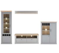 Mur De Salon Chambord 4 Pièces Gris Clair Artisan Chêne 54544932