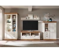 Mur De Salon Meuble 356Cm Pin Blanc Chêne Wotan Style Campagnard 47438064